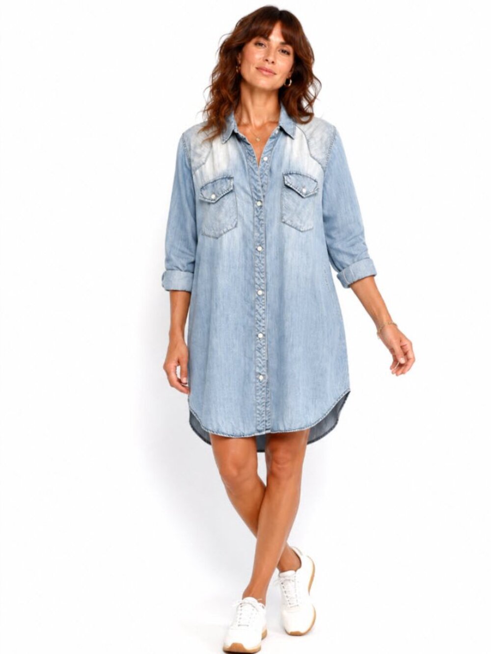 Rails Light Blue Denim Shirt Dress